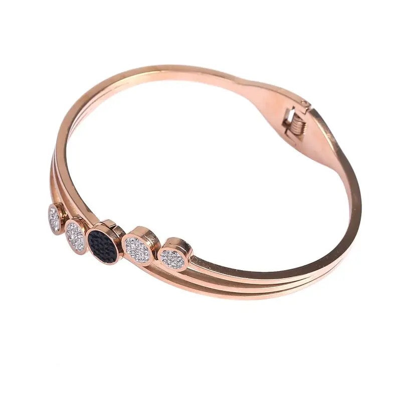 Three-Band Rose Gold Bracelet