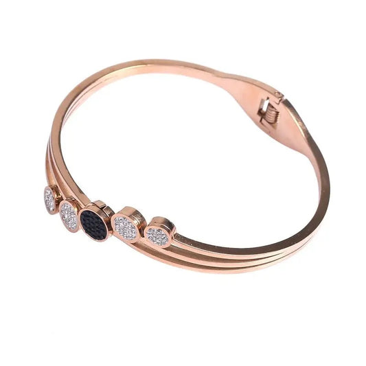 Three-Band Rose Gold Bracelet