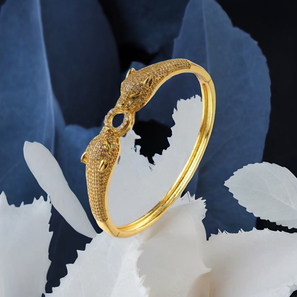 Handcrafted Gold-Plated Panther Bracelet